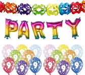 Partydeco - 9 jaar feestartikelen pakket slingers/ballonnen/letters