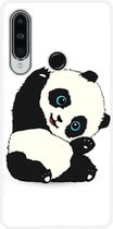 ADEL Siliconen Back Cover Softcase Hoesje Geschikt voor Huawei Y6p - Panda Liggend