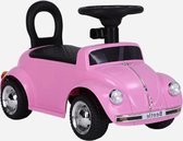 Volkswagen Beetle roze, loopauto met multimedia unit USB en MP3