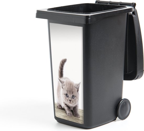 Container sticker Kitten - Kat - Huisdieren - Jongens - Kinderen - Meisjes - 44x98 cm - Kliko sticker