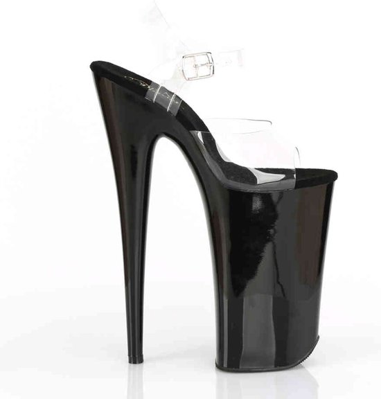 Pleaser Sandale à bride cheville, Chaussures de pole dance -42 Shoes- BEYOND-008 Chaussures de pole dance Zwart