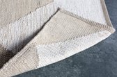 Handgeweven tapijt GALERIA 230x160cm beige bruin katoen ruitpatroon - 41473