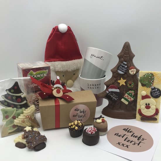 Luxe kerstpakket "The magic of Chocolate" handgemaakte chocolade