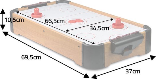 Thumbnail van een extra afbeelding van het spel Airhockey tafel - speeltafel - met lucht - 70x38x12,5 cm