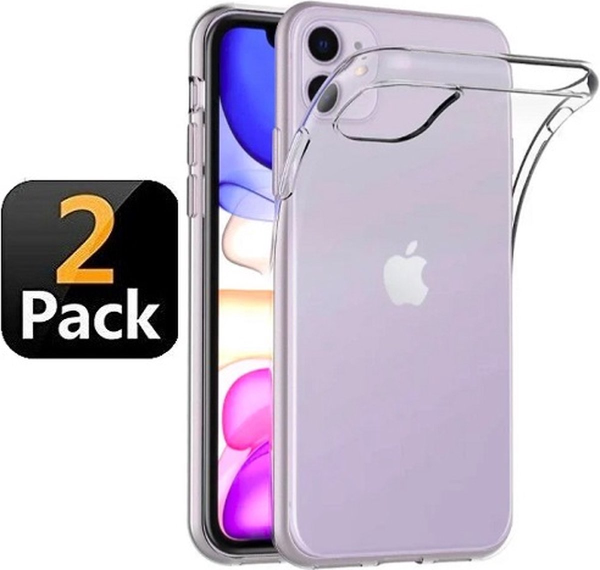 iPhone 11 Hoesje TPU Siliconen Transparant 2x