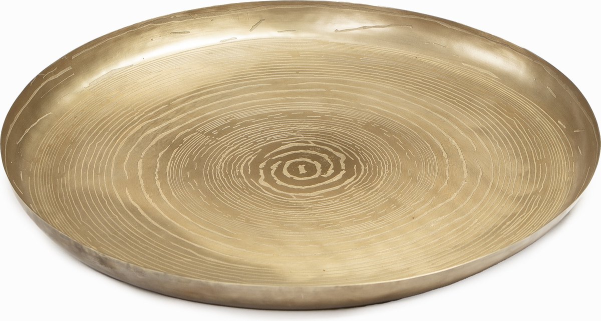 STILL Decoratieschaal Rond - Warm Goud Metaal - 50 x 3 cm