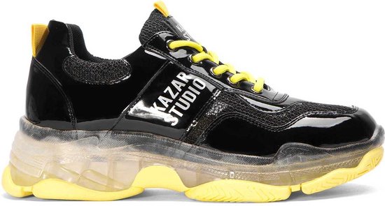 Dames sneakers in zwart en geel | bol.com