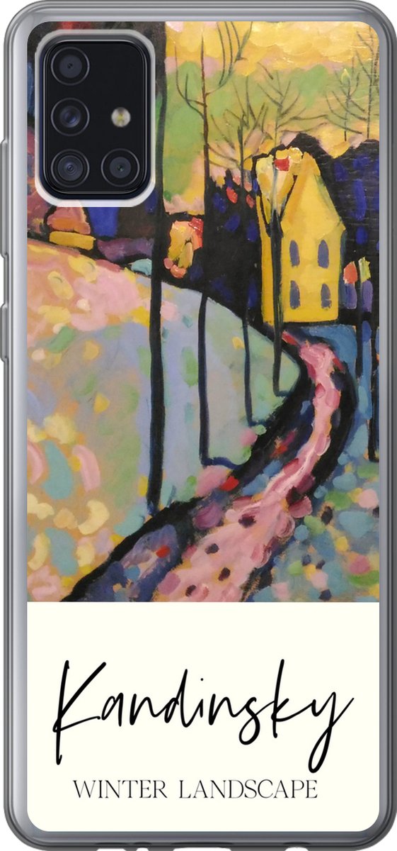 Telefoonhoesje Geschikt voor Samsung Galaxy A52 5G hoesje - Winter landscape - Wassily Kandinsky - Siliconen Telefoonhoesje Telefoonhoesje