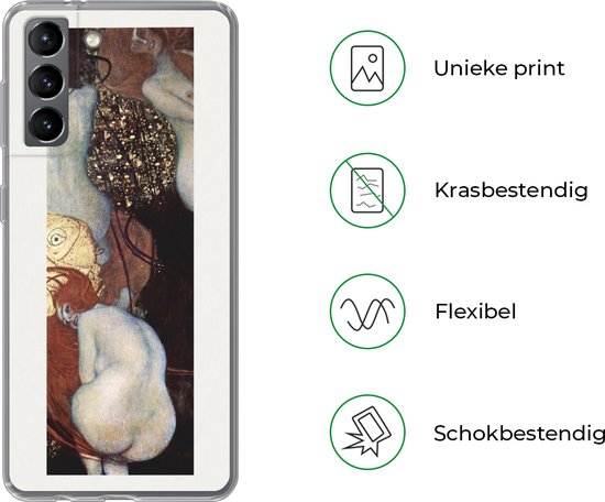Coque Samsung Galaxy S21 - Poisson rouge - Gustav Klimt - Coque de téléphone en Siliconen
