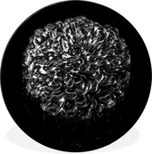 WallCircle - Cercle Mural - Cercle Mural - Fleurs - Feuilles - Wit - Aluminium - Dibond - 90x90 cm - Intérieur et Extérieur