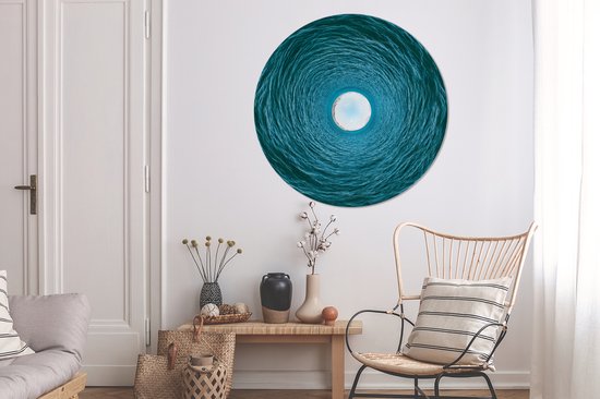 Un tunnel bleu dans le cercle chinois Shanghai Wall aluminium ⌀ 140 cm