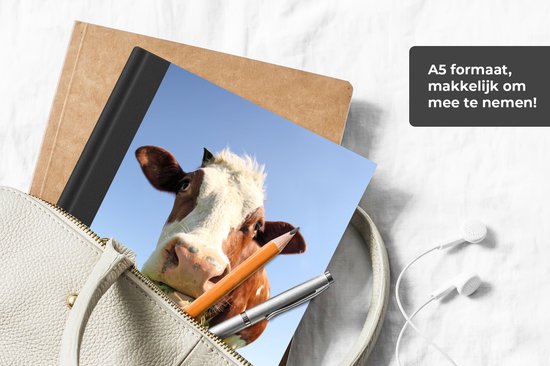 Cahier - Cahier d'écriture - Vache - Animaux - Fleurs - Herbe - Cahier - Format A5 - Bloc-notes - Cadeaux Sinterklaas - Cadeaux pour enfants - Cadeaux chaussures - Petits cadeaux