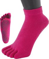 Chaussettes De Yoga Et Pilates Avec Grip - Bleues à Orteils Multicolores - Taille S/M - Femme