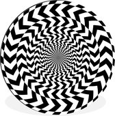 WallCircle - Wandcirkel - Muurcirkel - Optische illusie draaikolk - Aluminium - Dibond - ⌀ 60 cm - Binnen en Buiten