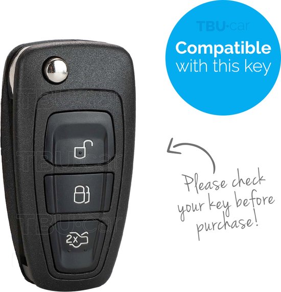 Housse de clé Ford - Rose / Housse de clé en silicone / Housse de protection pour clé de voiture