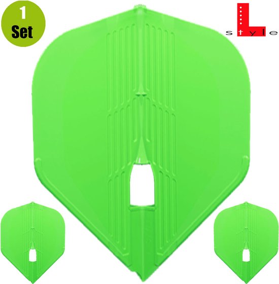 L-Style Champagne Kami L1 Pro Standard Neon Green - Dart Flights van L-Style — afbeelding 3