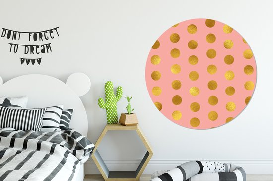 WallCircle - Cercle Mural - Cercle Mural - Motif - Cercle - Rose - Aluminium - Dibond - 120x120 cm - Intérieur et Extérieur XXL