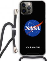 Gepersonaliseerd - Case Company® - Hoesje met koord geschikt voor iPhone 12 Pro hoesje met Koord - NASA - Telefoonhoesje met Zwart Koord - Extra Bescherming aan alle Kanten en Over de Schermrand