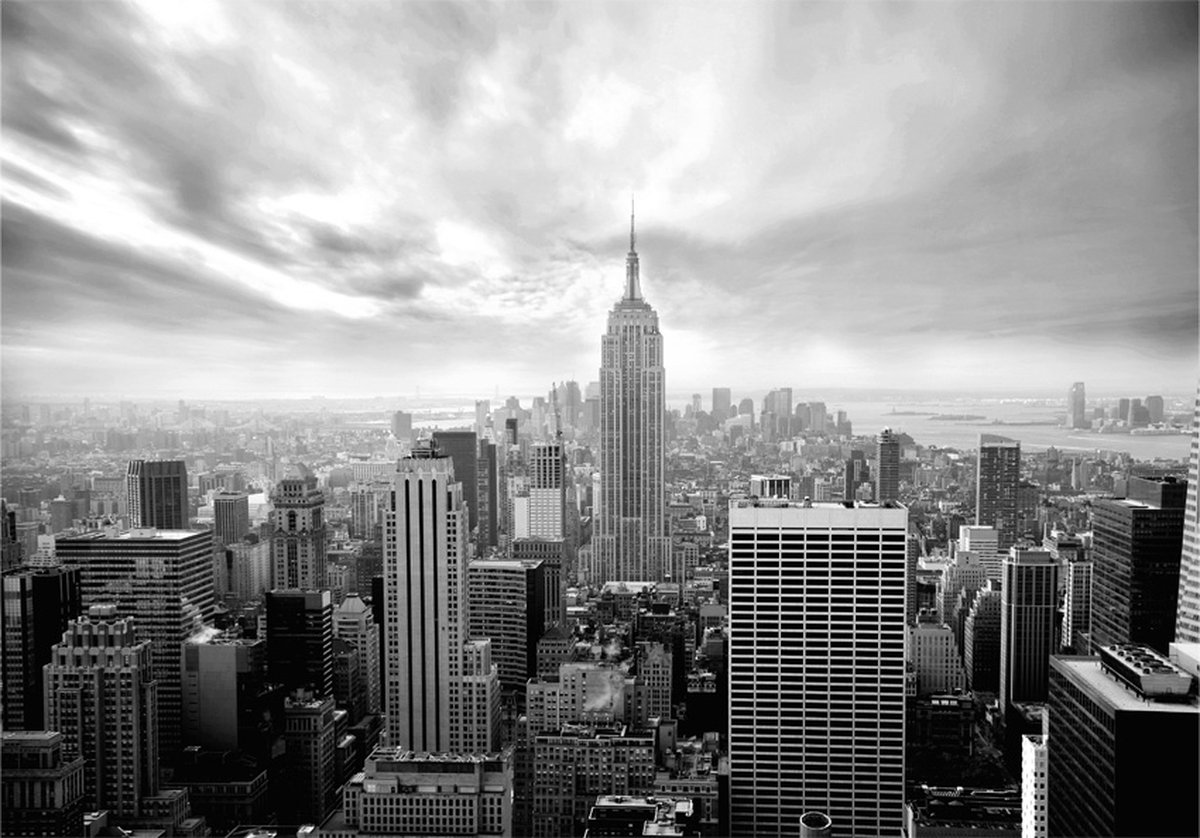 Fotobehangkoning - Behang - Vliesbehang - Fotobehang Vintage New York - Old New York - 400 x 280 cm