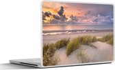 Laptop sticker - 11.6 inch - Zonsondergang - Duin - Strand - Planten - Zee - 30x21cm - Laptopstickers - Laptop skin - Cover