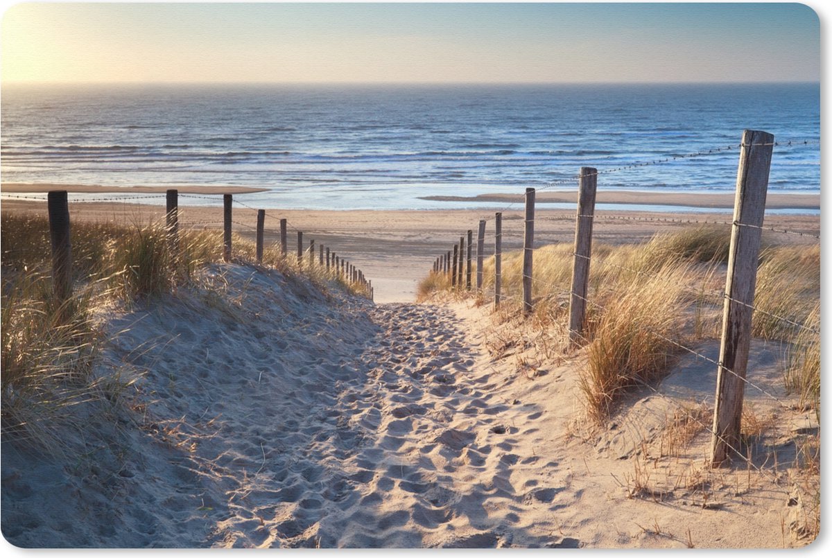Muismat - Mousepad - Strand - Zee - Nederland - Duinen - Zon - 60x40 cm - Muismatten - Muismat strand