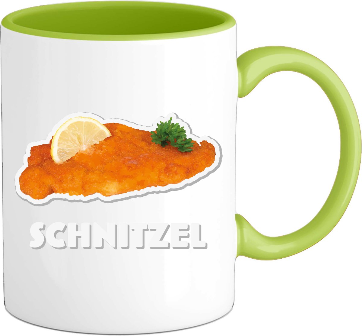 Schnitzel - grappig verjaardag kleding cadeau - eten teksten - Mok - Appel Groen