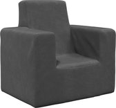 Canapé pour enfants vidaXL - Peluche douce - Anthracite - Meubilair pour Enfants - Canapé doux - Canapé en peluche - Canapé Kids