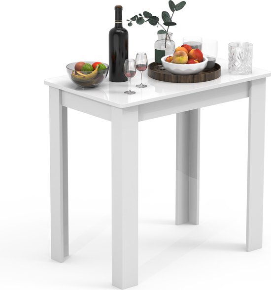 VCM Table à manger en bois Table de cuisine Esal 80 x 50 cm Table à manger en bois Table de cuisine Esal 80 x 50 cm