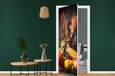 Sticker pour porte Légumes - Fruits - Rustique - Tableau - 80x205 cm - Affiche de porte