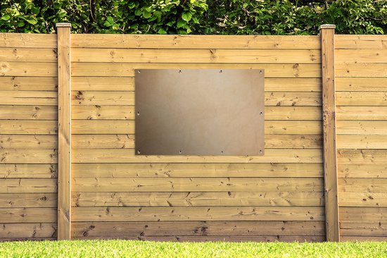 Affiche de jardin structure en cuir couleur claire 120x80 cm - Toile de jardin / Toile d'extérieur / Peintures d'extérieur (décoration de jardin)