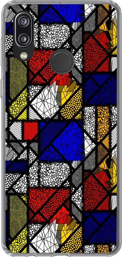 Coque Huawei P20 Lite (2020) - Mondrian - Glas - Oude Meesters - Oeuvre - Abstrait - Peinture - Coque de téléphone en Siliconen