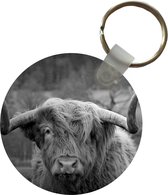 Sleutelhanger - Schotse Hooglander - Koeienkop - Landschap - Natuur - Koe - Plastic - Rond - Uitdeelcadeautjes