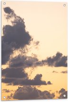 WallClassics - Poster de Jardin - Cumulus Witte - 60x80 cm Photo sur Poster de Jardin (décoration murale pour l'extérieur et l'intérieur)