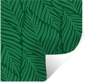 Muurstickers - Sticker Folie - Bladeren - Patroon - Jungle - Jongens - Meisjes - Kinderen - Kids - 100x100 cm - Plakfolie - Muurstickers Kinderkamer - Zelfklevend Behang XXL - Zelfklevend behangpapier - Stickerfolie