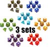Afbeelding van het spelletje Dungeons & Dragons dobbelstenen - 3 sets - 21 stuks