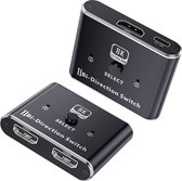 NÖRDIC SGM-215 HDMI Switch 2 naar 1 - 8K60Hz - Splitter 1 naar 2 - 48Gbps - Zwart