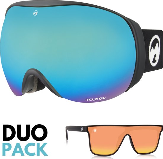 Masque de ski homme MowMow® Duopack | Masques de ski femme | Lunettes de soleil  homme... | bol.com