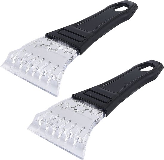 Foto: Ijskrabber met handschoen zwart voorkomt koude handen bij het ijsvrij maken van je autoruiten softgrip