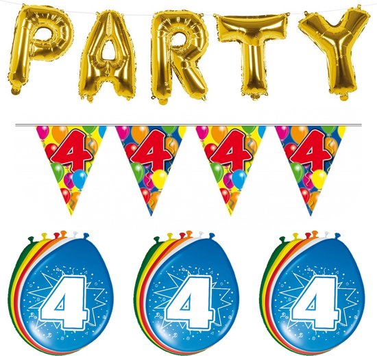 Shining glam swirls happy birthday - 3 stuks