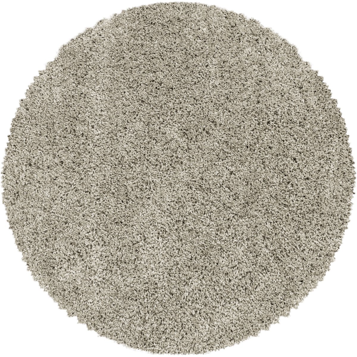 Rond hoogpolig vloerkleed - Softy Beige Ø 160cm