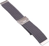 Bandje van gevlochten nylon - geschikt voor Samsung Galaxy Watch 6 / Watch 6 Classic / Watch 5 / Watch 5 Pro / Watch 4 / Watch 4 Classic - grijs