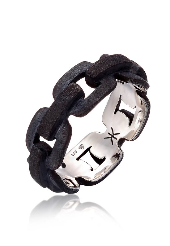 KUZZOI Ring Herenketting Look Robuust In 925 Sterling Zilver kuzzoi-ring-herenketting-look-robuust-in-925-sterling-zilver