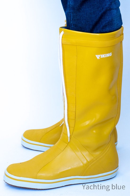 Bootlaars - regenlaars - geel - maat 45 - B keus - dameslaars - herenlaars - watersport - Viking - Valt klein -