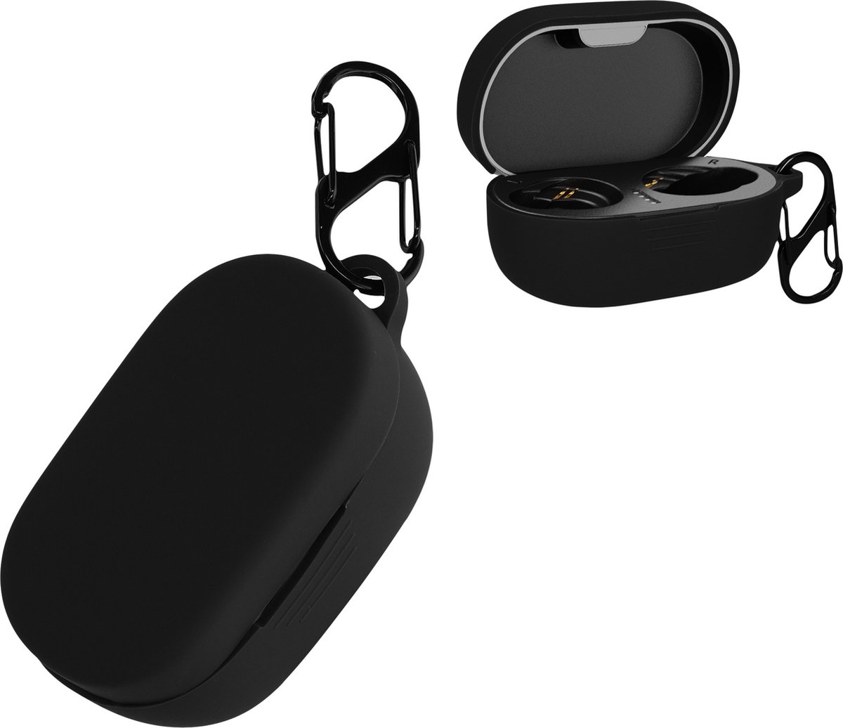 kwmobile Hoes voor SoundPEATS H1 - Siliconen cover voor oordopjes in zwart