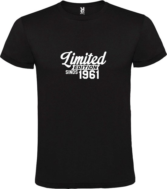 Zwart T-Shirt met “ Limited edition sinds 1961 “ Afbeelding