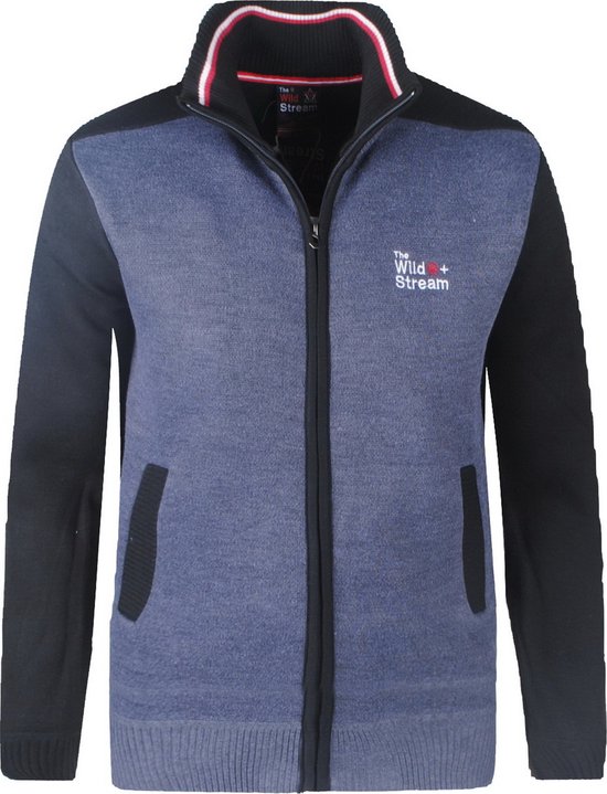 Lyle & Scott fleece gevoerde marine jas met trechterhals