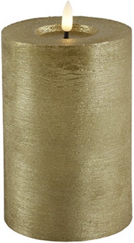 Countryfield LED kaars/stompkaars - goud - D10 x H15 cm - timer | Leen