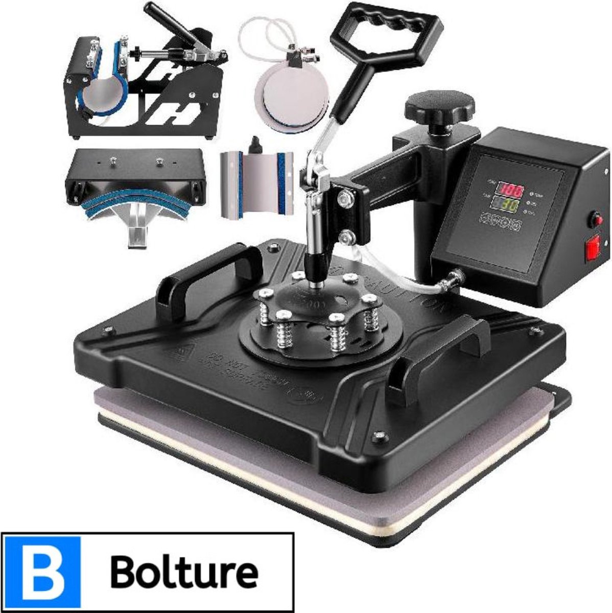Bolture Transferpers - Sublimatie Printer - Heat Press Machine - Drukpers - Warmte Pers - Hittepers - Drukmachine - 1200W - 5 in 1