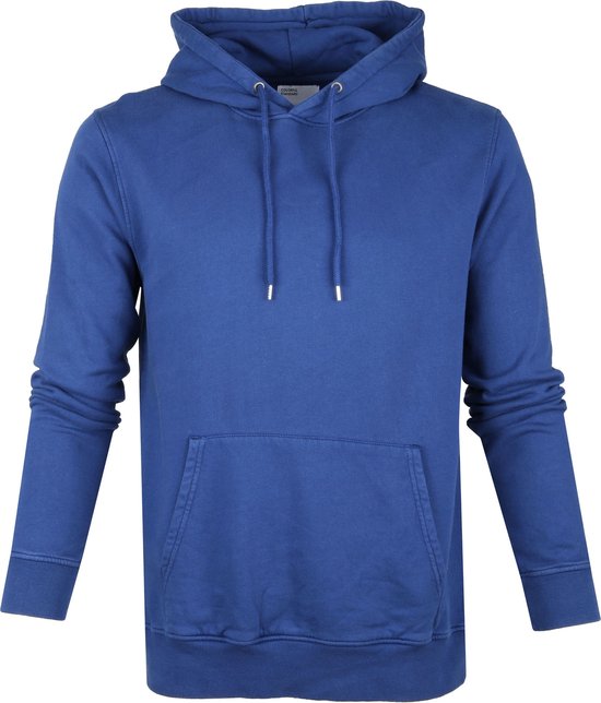 Colorful Standard - Organic Hoodie Blauw - Heren - Maat XL - Regular-fit