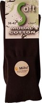 6-Pack Modal Comfort Black Modal Katoen Sokken - Zwart - Unisex - Maat 40-46